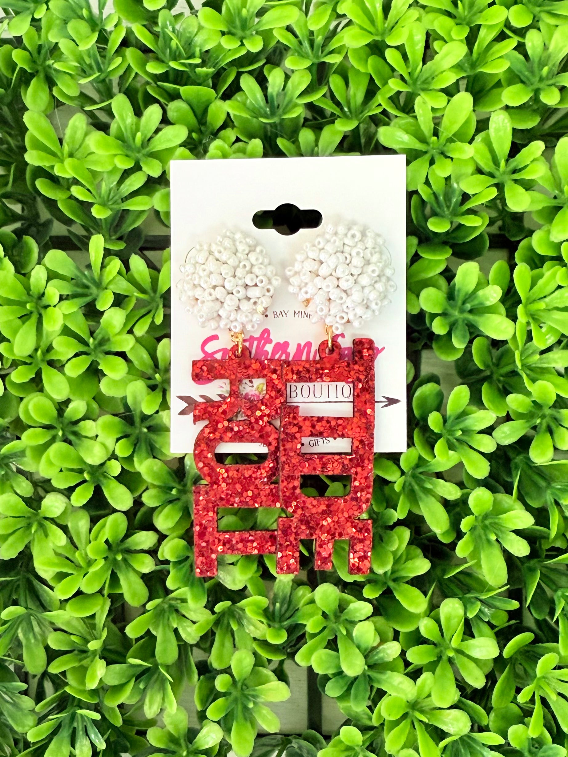 Roll Tide Glitter Earrings