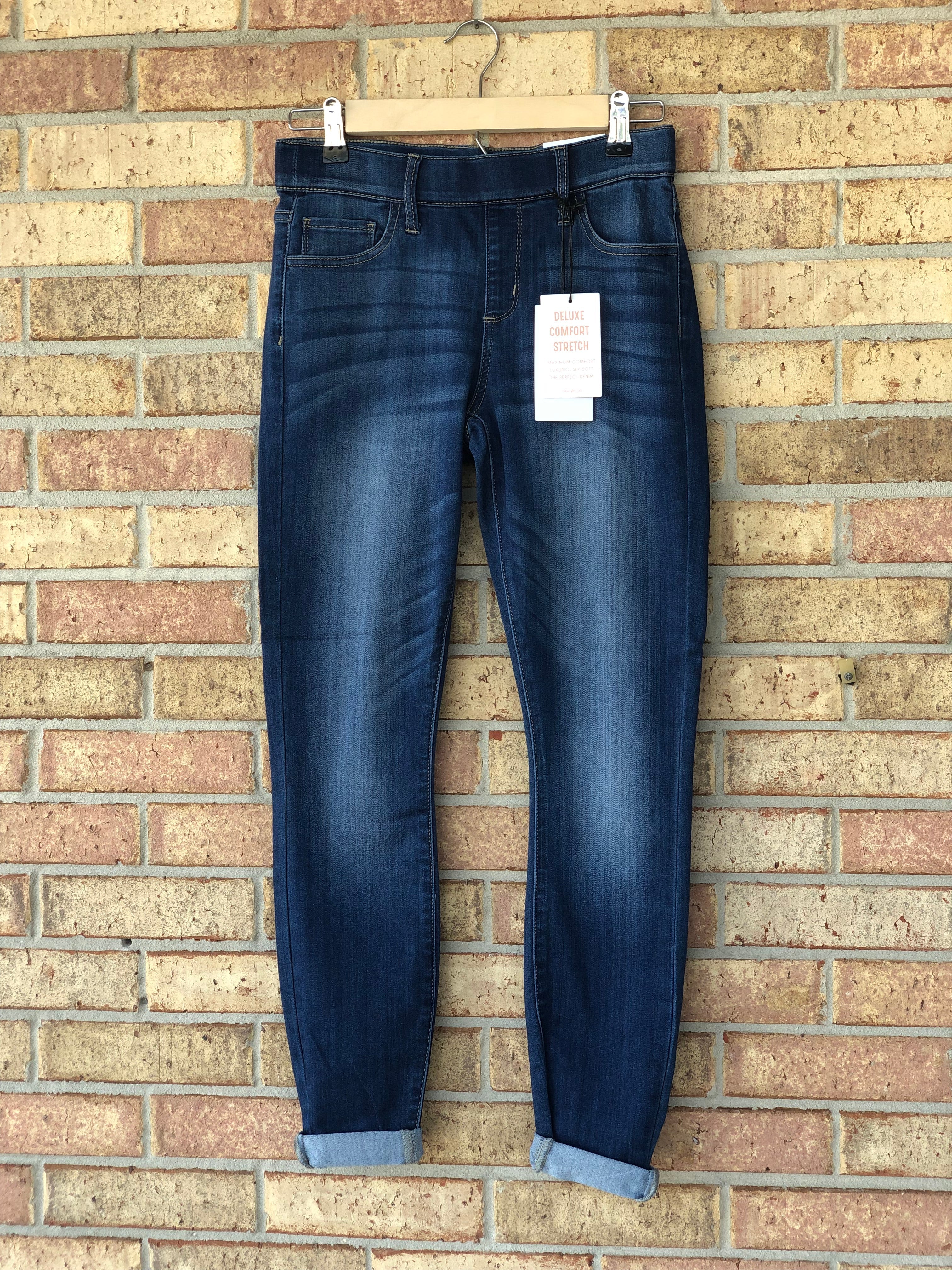 Pull On Elastic Skinny Jeans