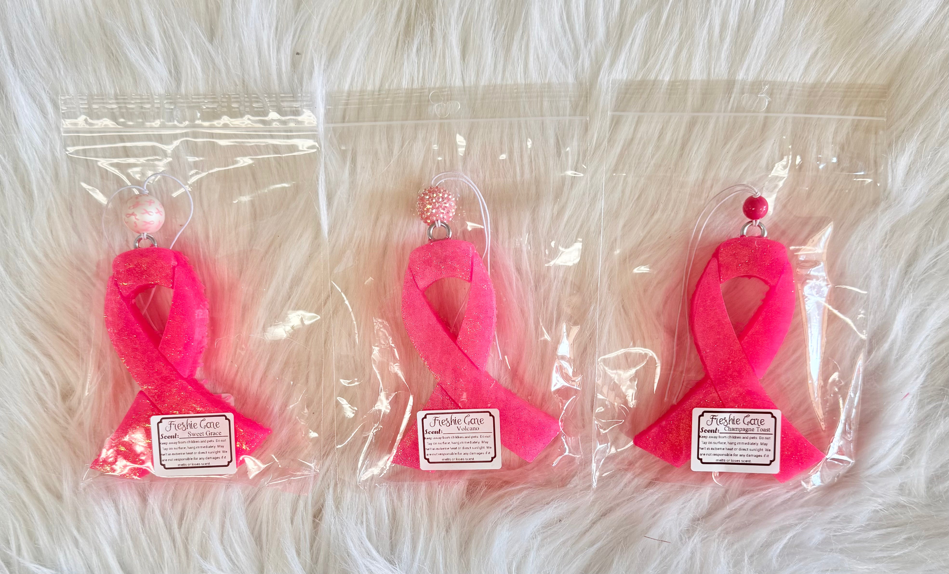 Breast Cancer Ribbon Freshie