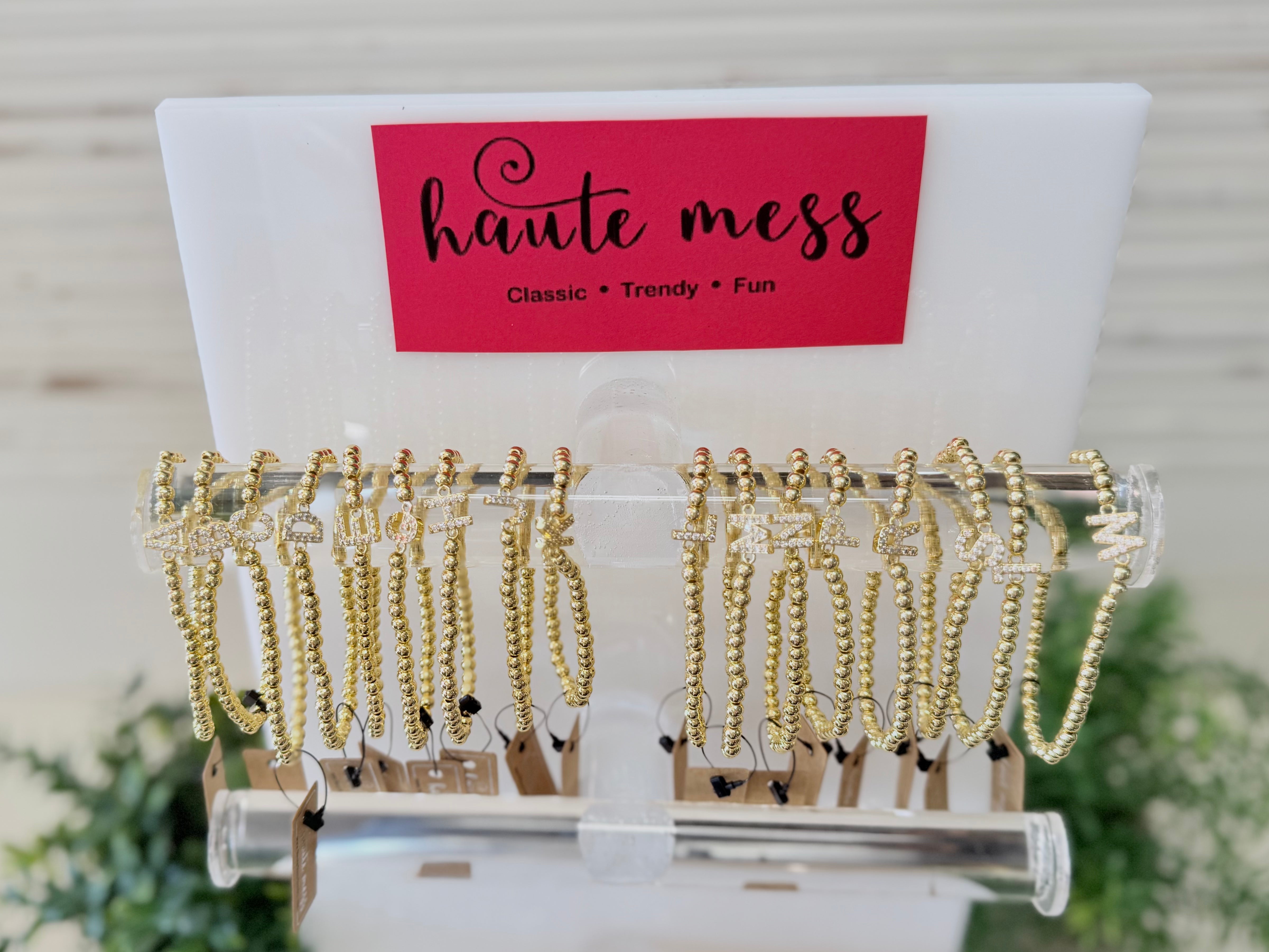 Pave Initial Bracelet