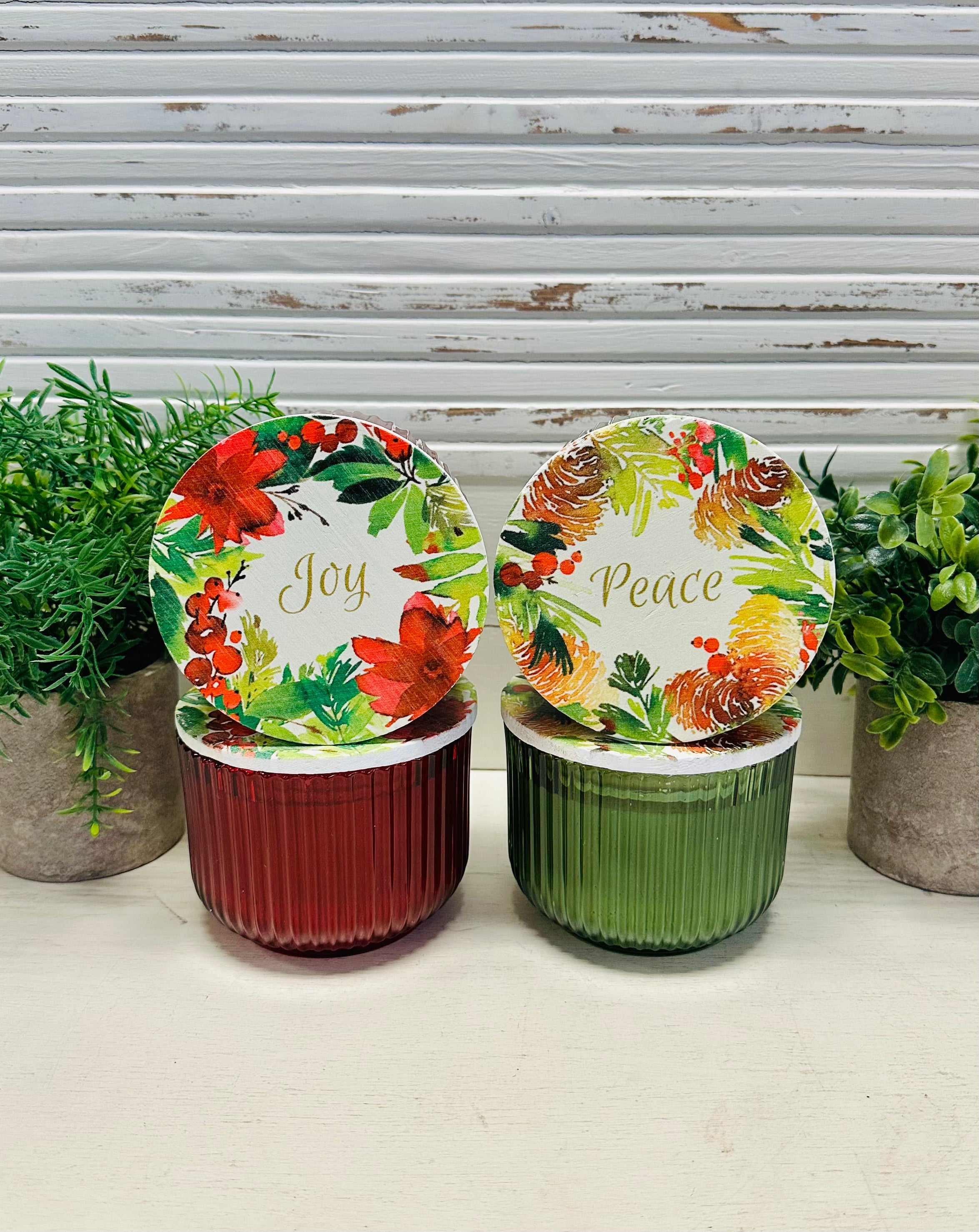 Swan Creek Christmas Bowl Candles