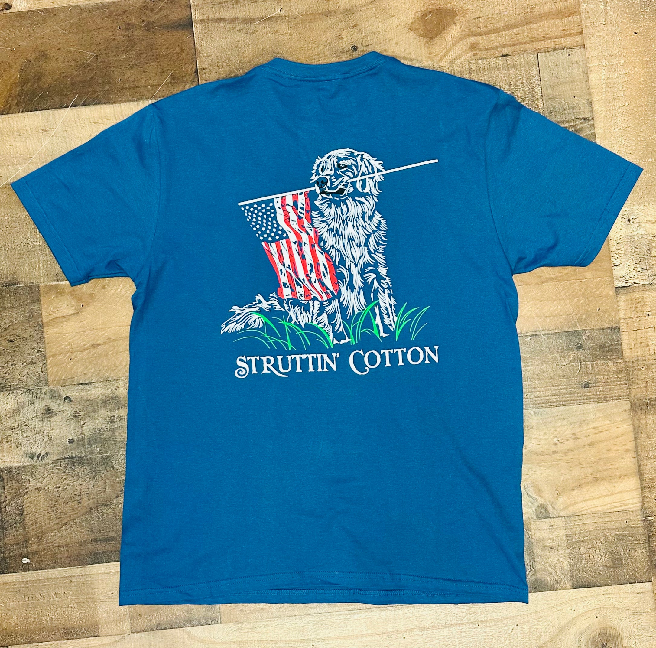 Struttin Cotton- Gold Patriot Tee