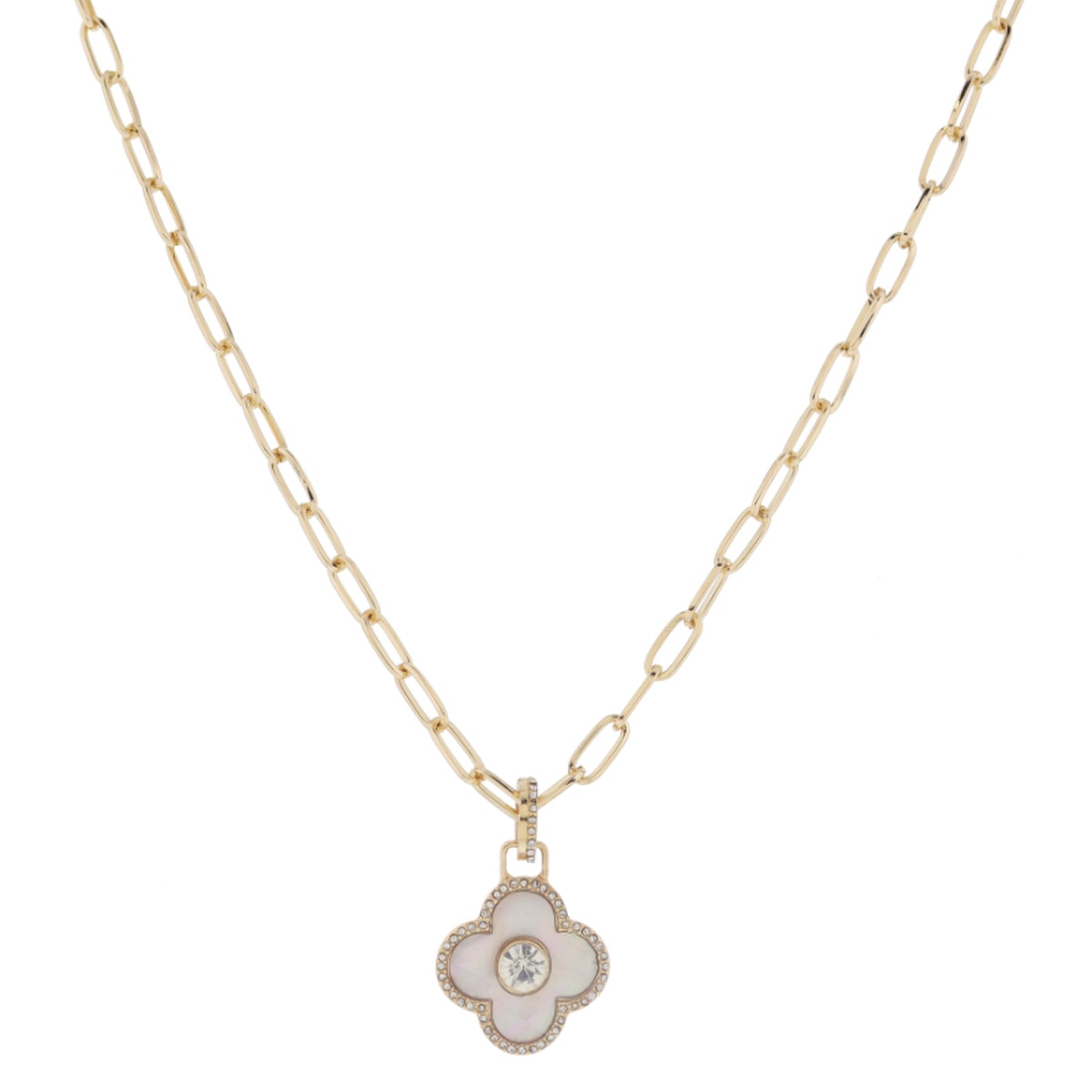 JM Crystal Clover Necklace