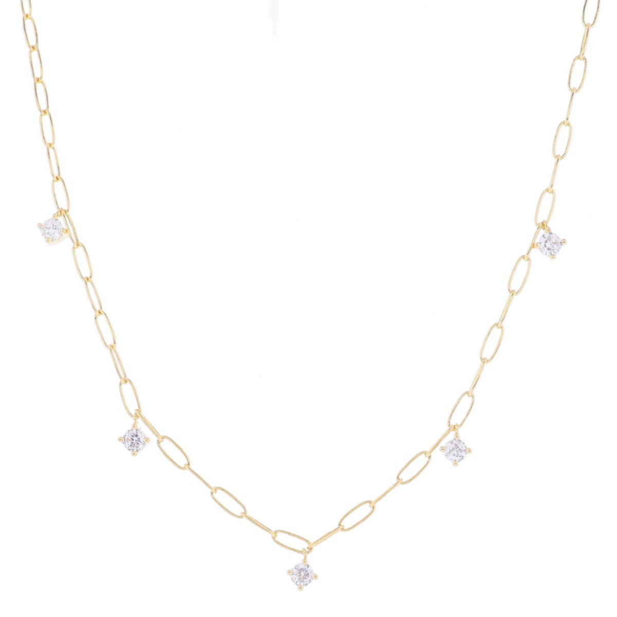 JM 5 Crystal Dangle Necklace