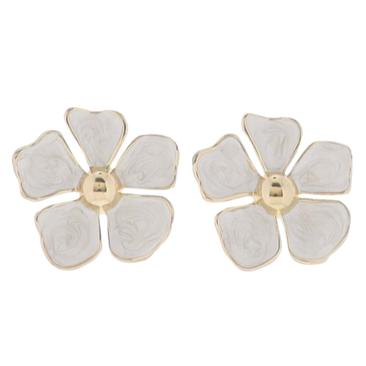 JM Enamel Flower Earrings