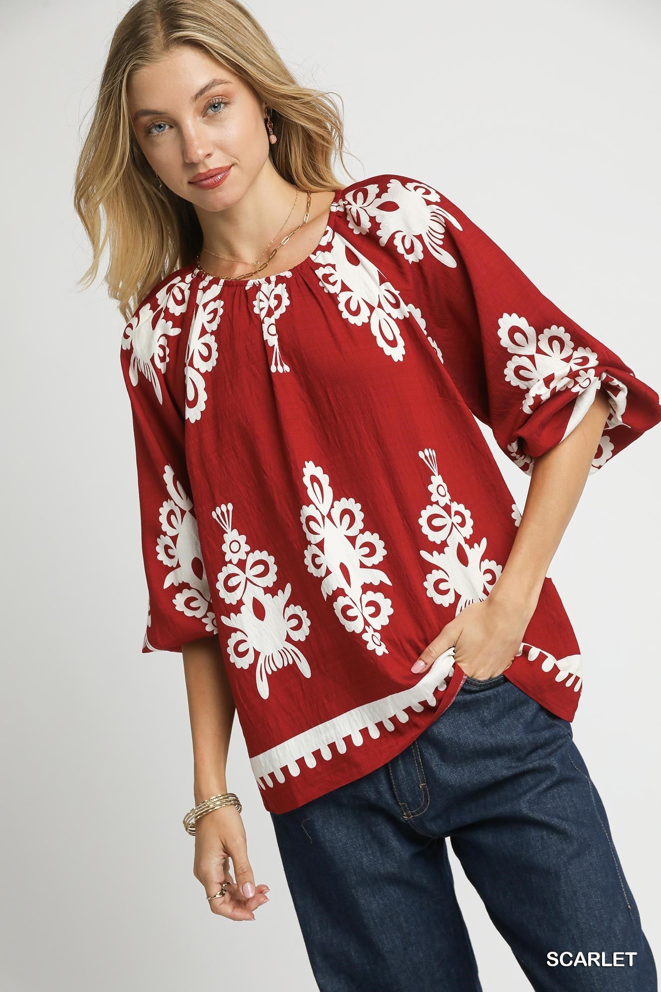 Scarlet Print Top