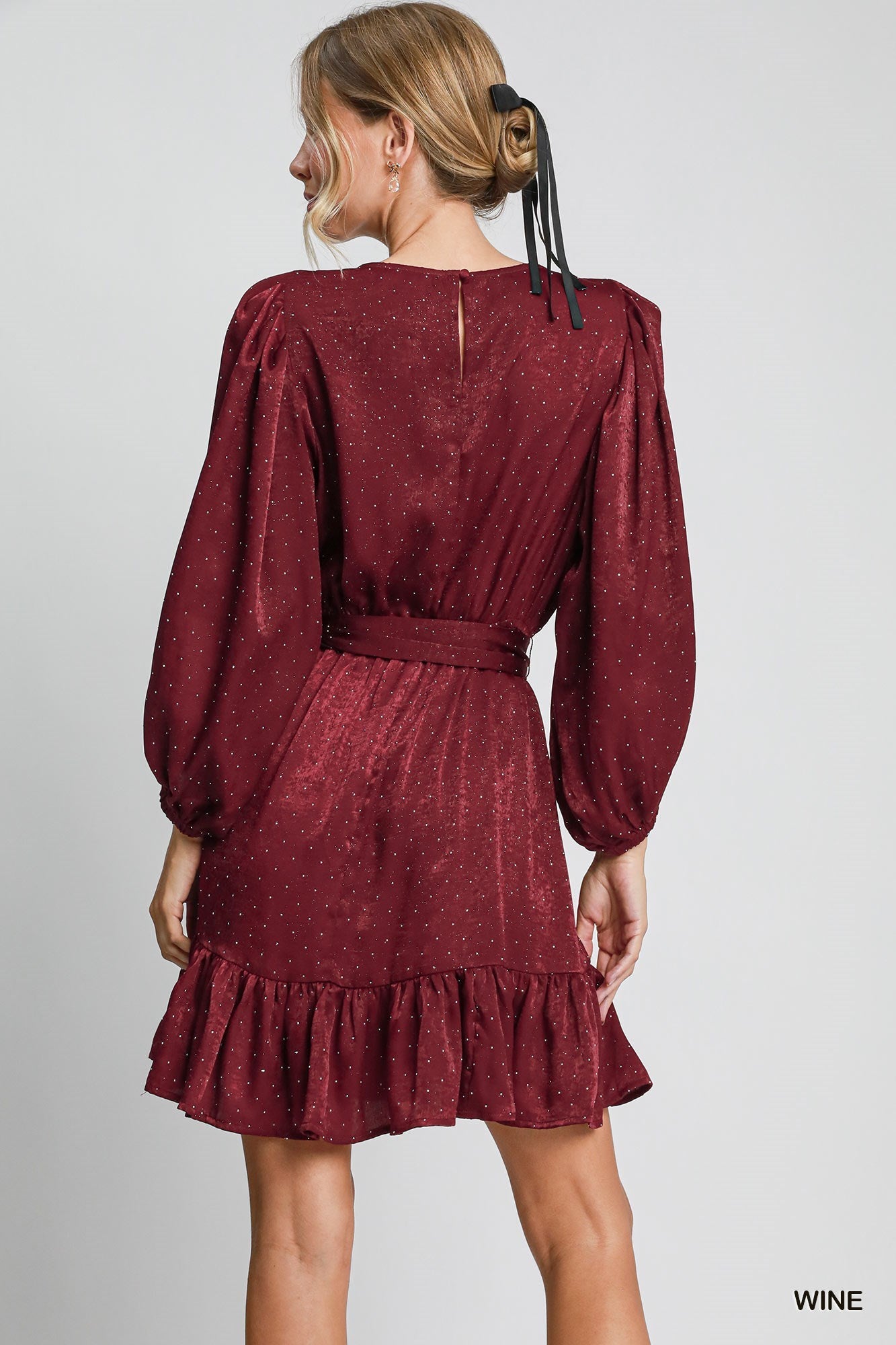 Sale Rhinestone Satin Dress