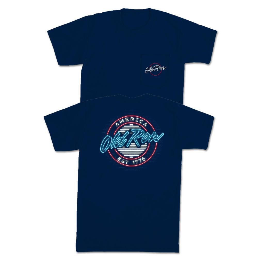 Old Row|USA Neon Logo Tee