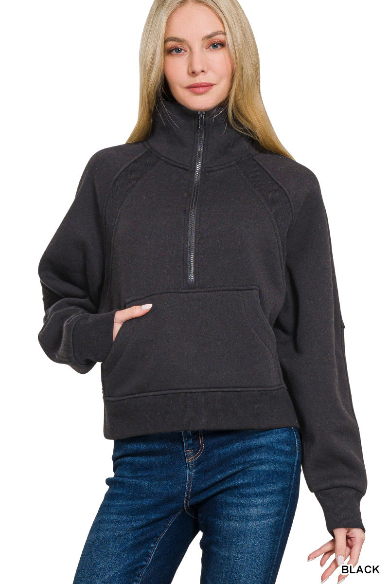 Half Zip Kangaroo Sweatshirt