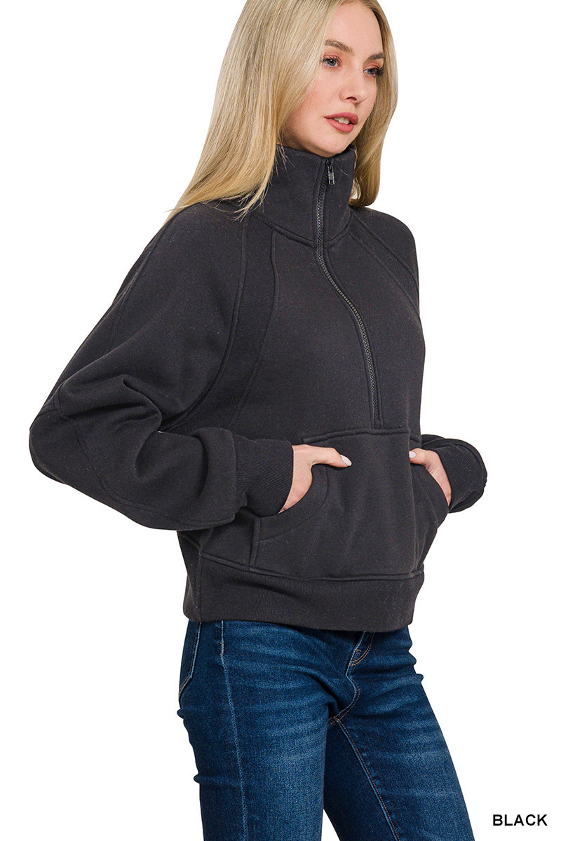 Half Zip Kangaroo Sweatshirt