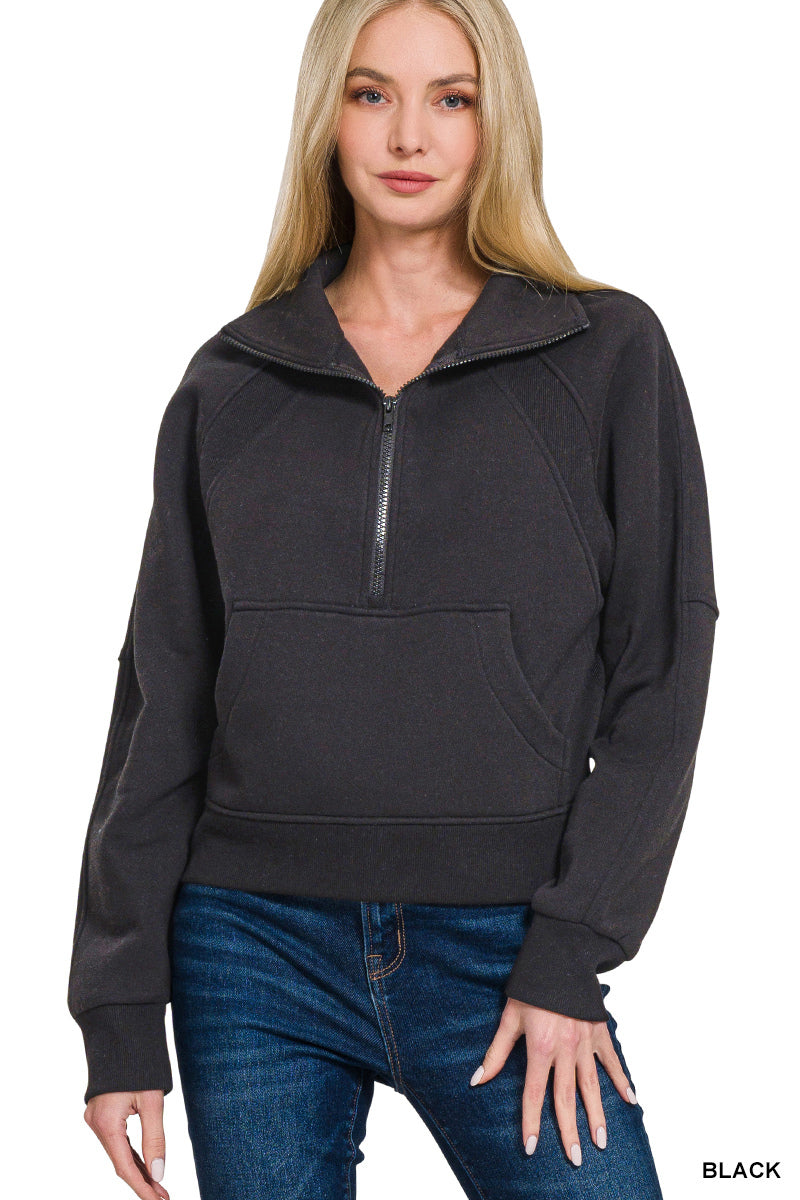 Half Zip Kangaroo Sweatshirt