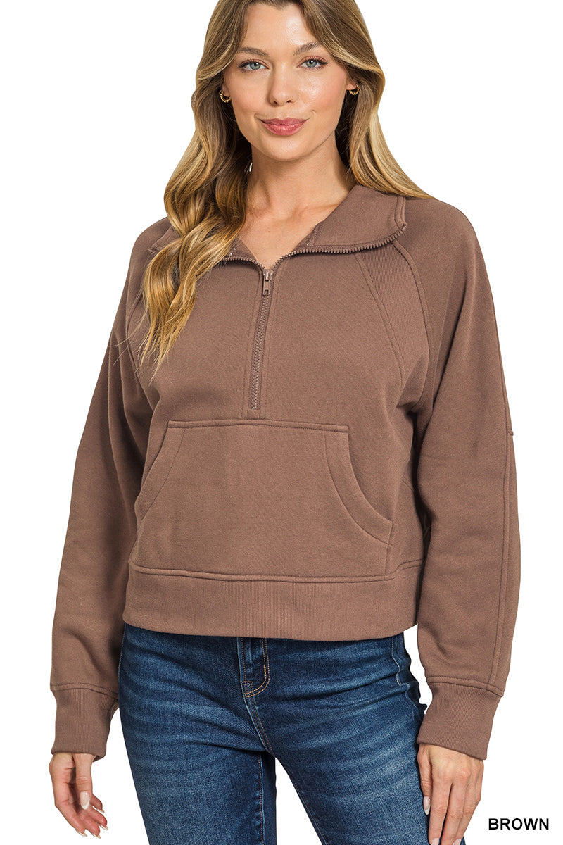 Half Zip Kangaroo Sweatshirt