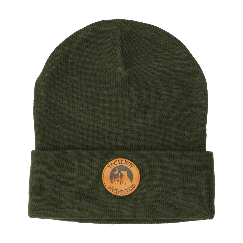 LB| Leather Patch Beanie