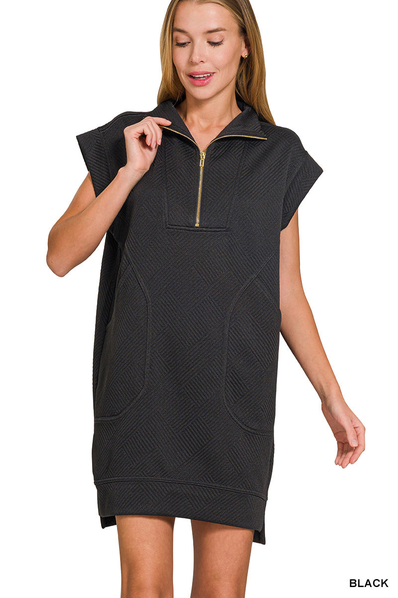 Jacquard Zippered Dress