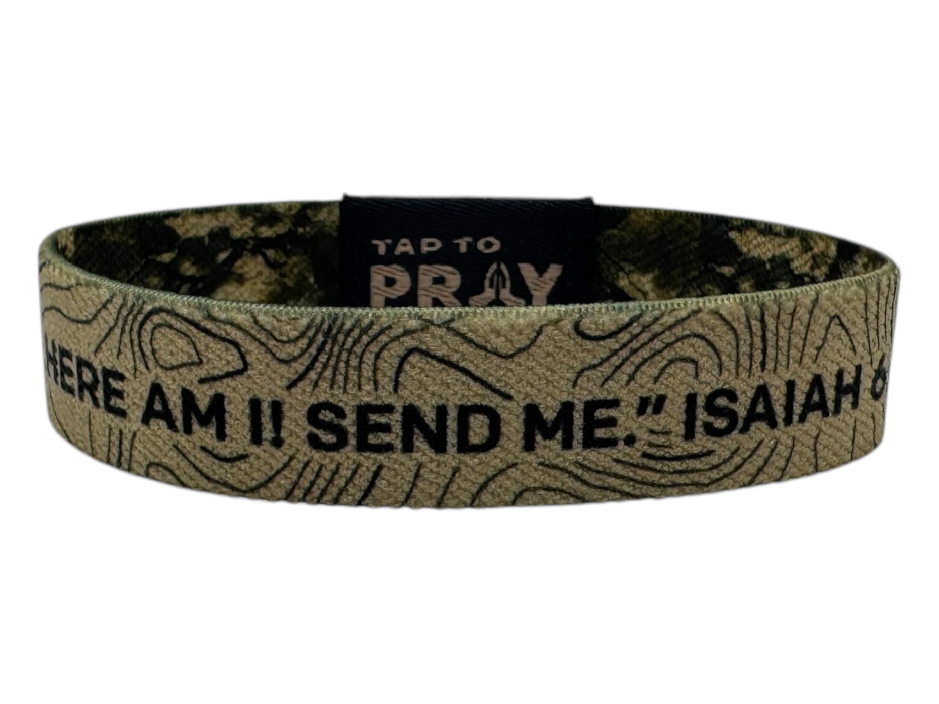 Tap To Pray™ Valor Camo/Isaiah 6:8 Wristband