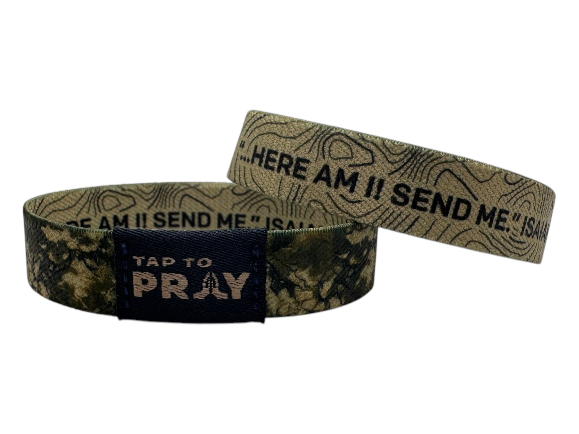 Tap To Pray™ Valor Camo/Isaiah 6:8 Wristband