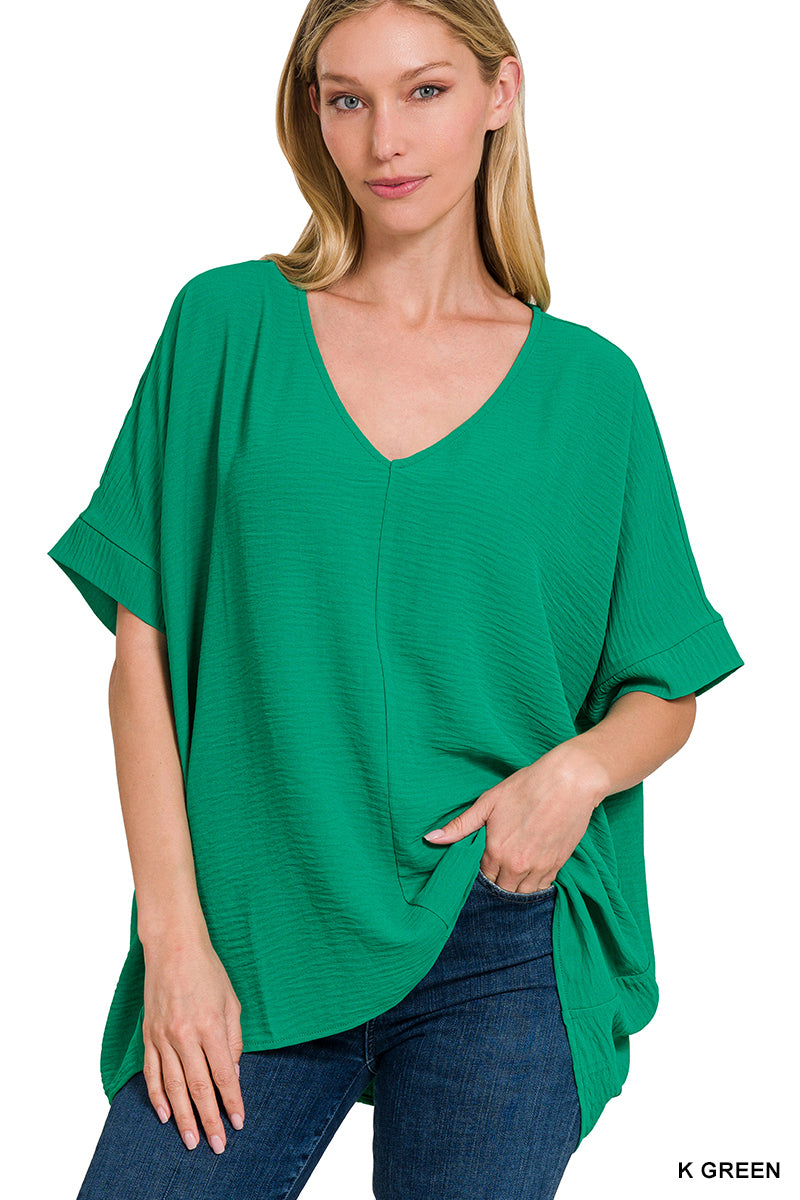 Woven Dolman Top