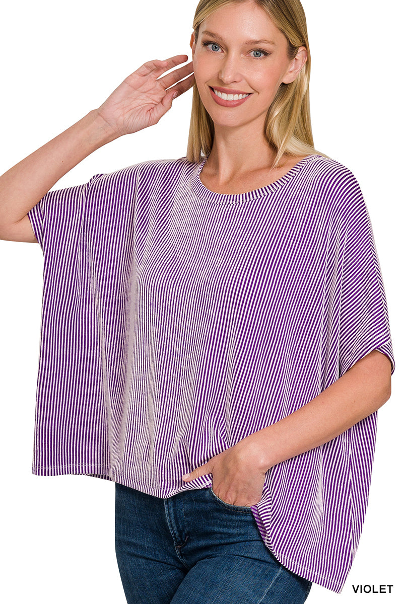 Corded Ribbed Top
