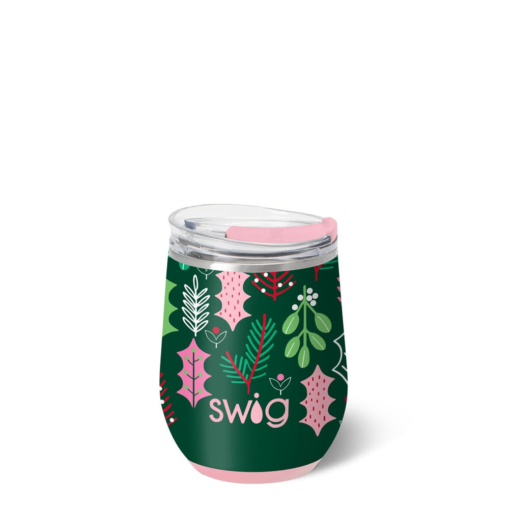 Merry Mistletoe Stemless Wine Cup 12oz