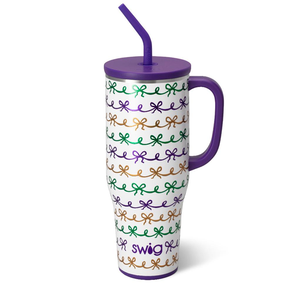 Mardi Gras Bows Mega Mug 40oz