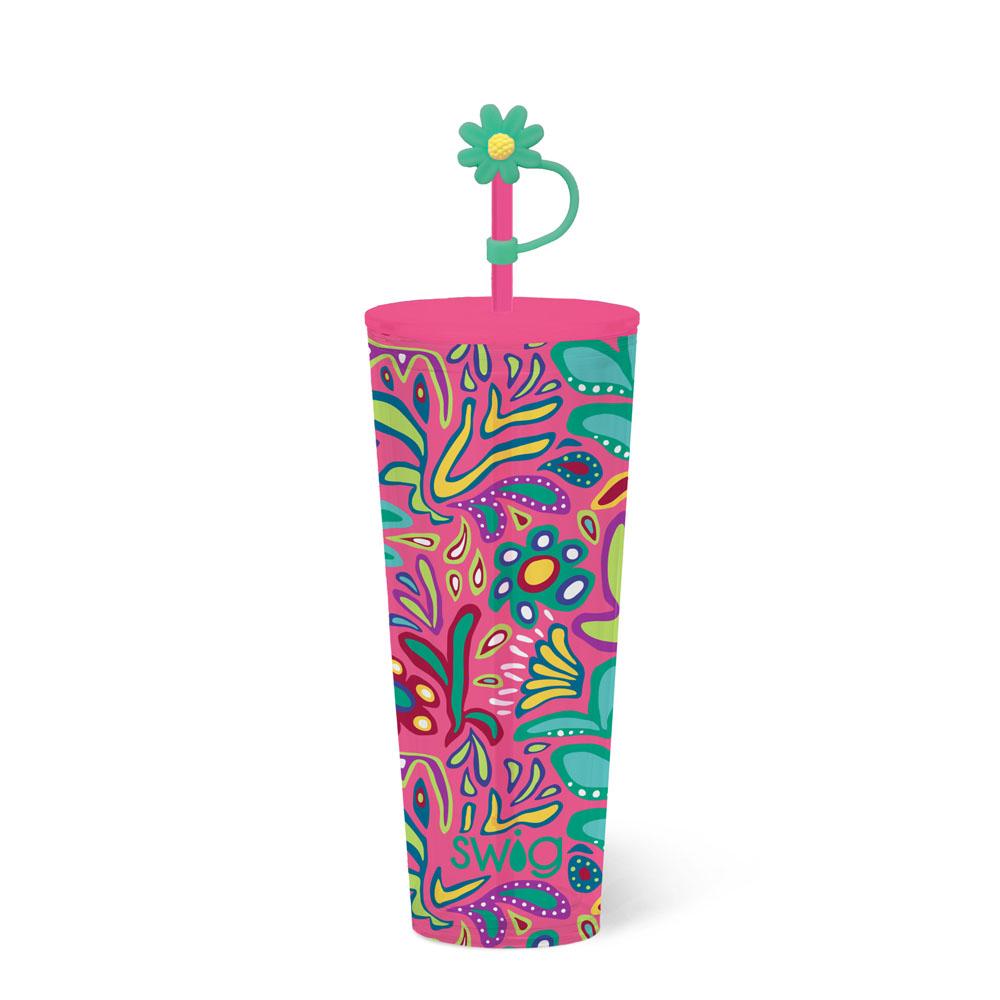 Flora Rosa Plastic Tumbler 24oz