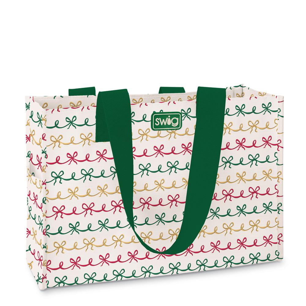 Christmas Bows Reusable Gift Bag (Large)