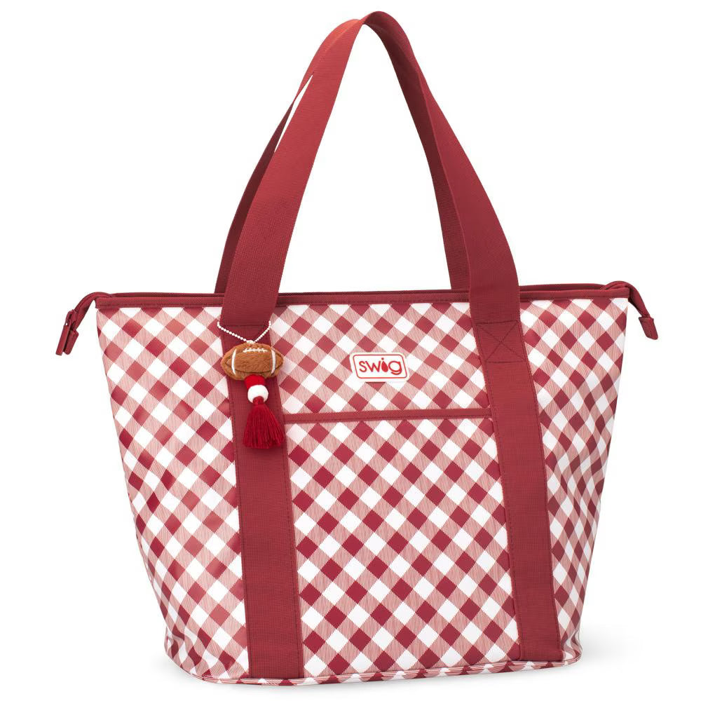 Gingham Crimson Zippi 36oz Cooler