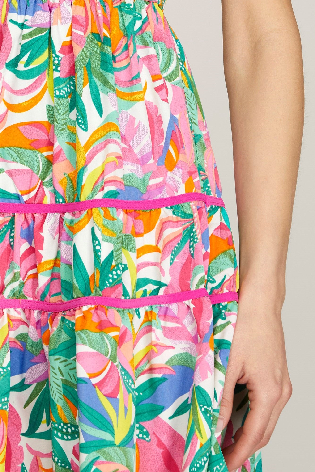 Floral Square Neck Dress