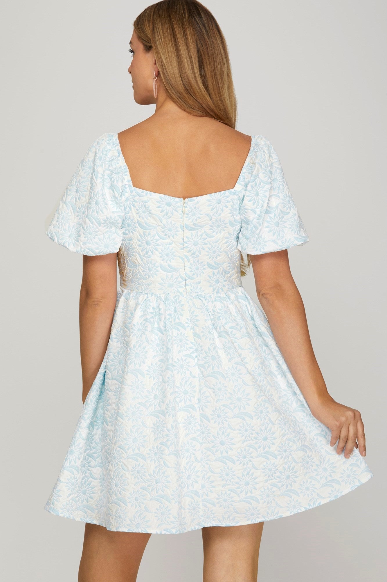 Light Blue Baby Doll Dress