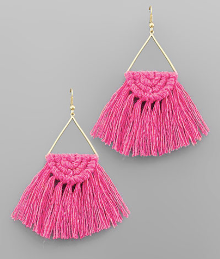 Triangle Tassel Earrings
