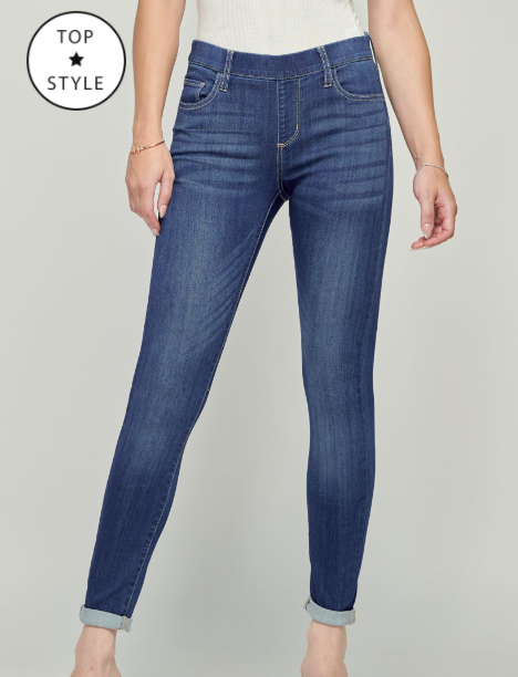 Pull On Elastic Skinny Jeans
