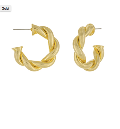 Twisted Vintage Gold Hoops
