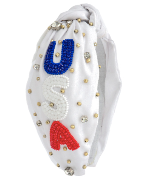 USA Knotted Headband