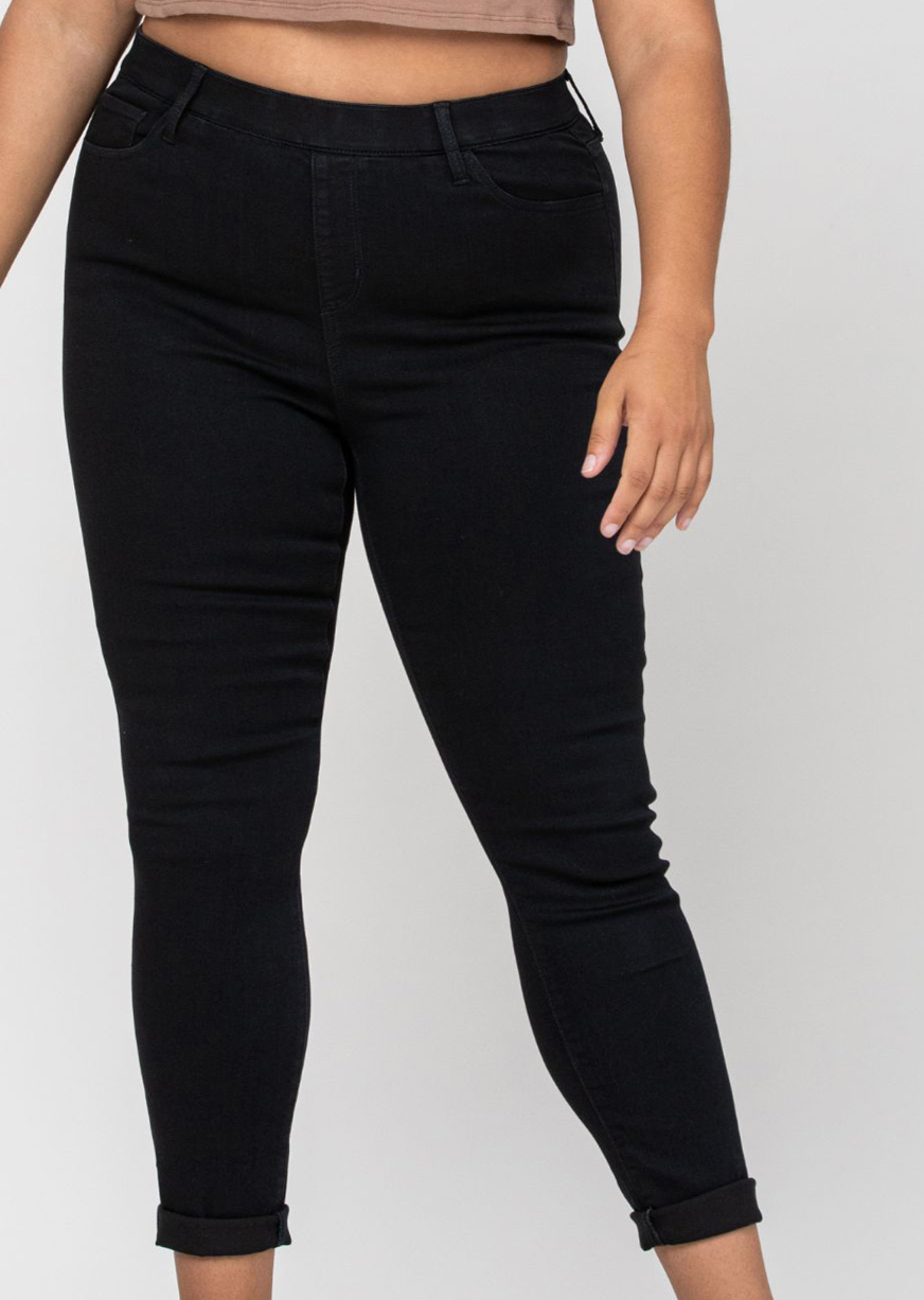 PS Black Pull On Crop Skinny