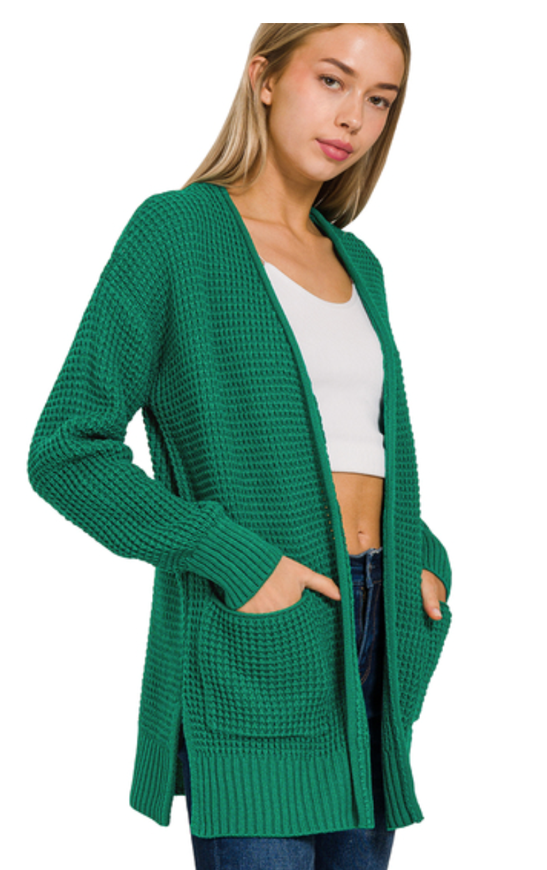 Waffle Open Cadigan – Southern Gyp Boutique