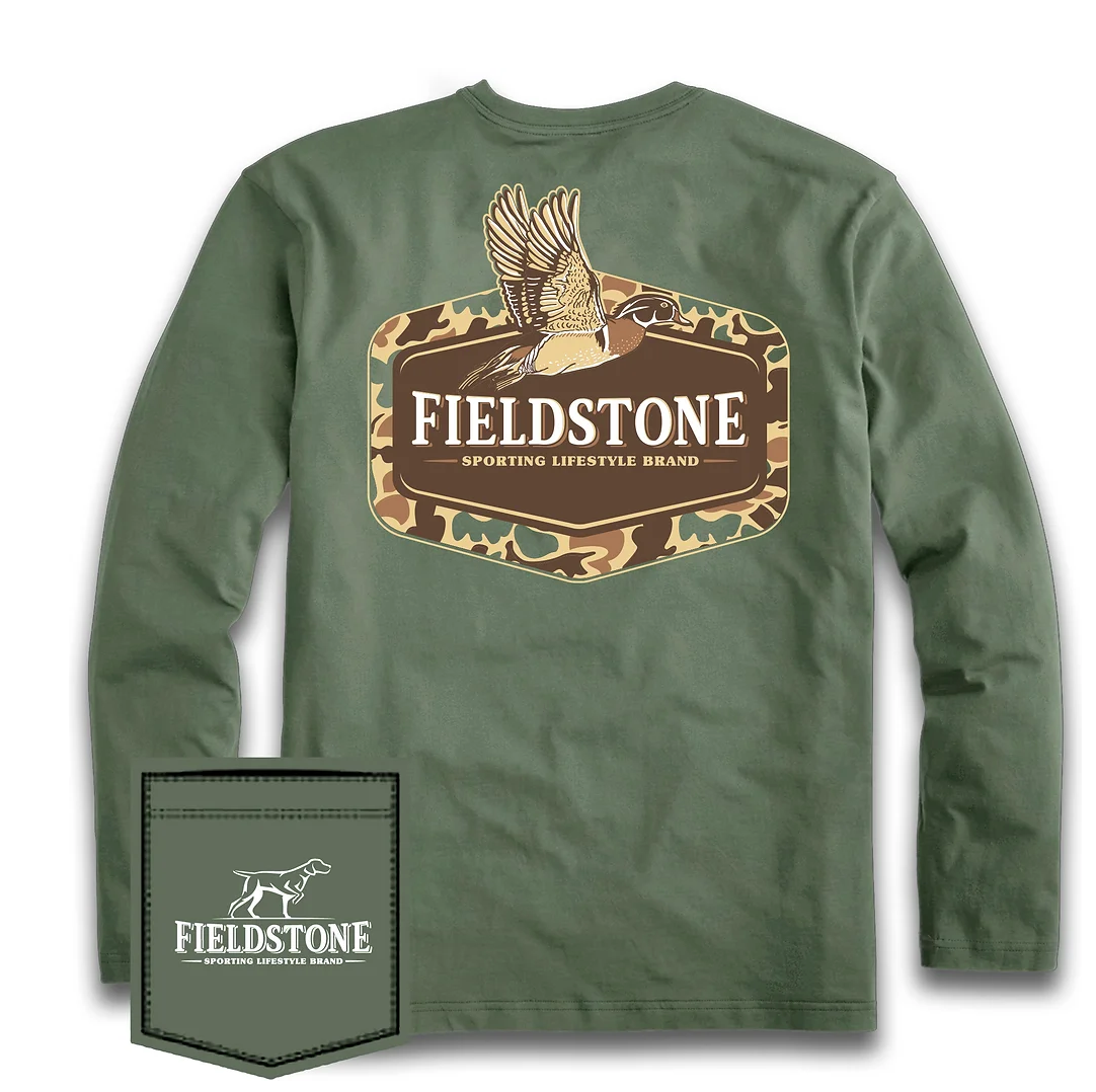 Camo Wood Duck Toddler Long Sleeve