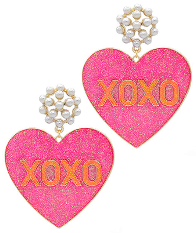 XOXO Heart Earrings