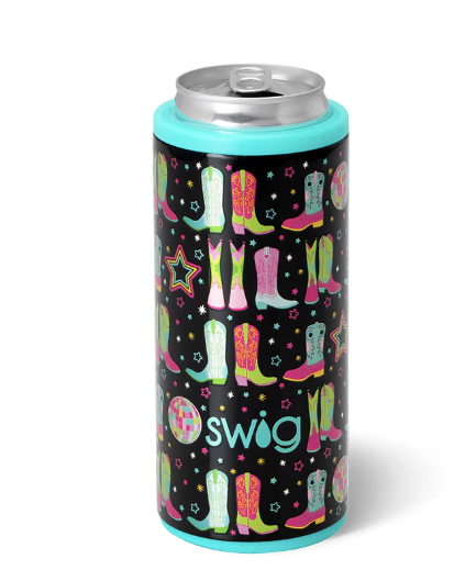 Disco Cowgirl Skinny Can Cooler 12oz