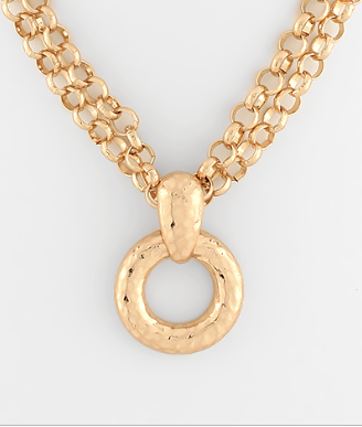 Textured Circle Necklace