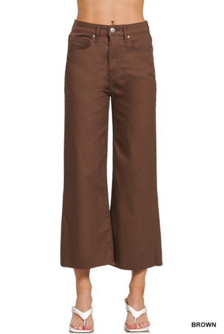 Brown Cropped Pants