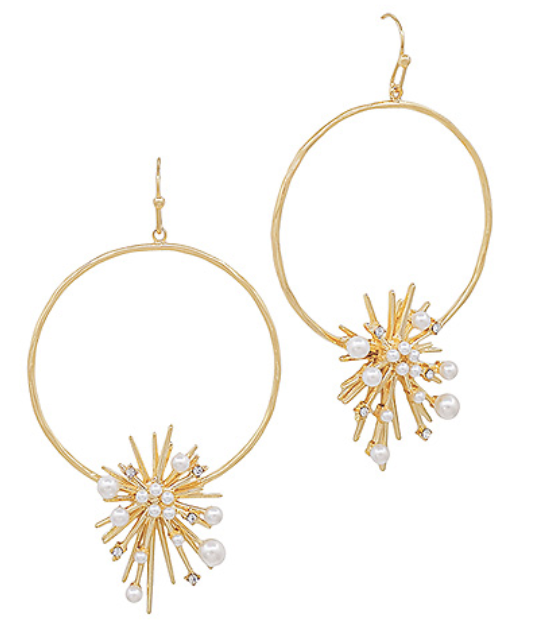 Snowflake Pearl Earrings