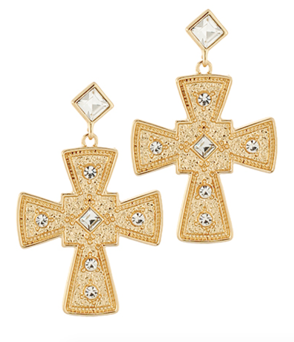 Antique Cross Earrings