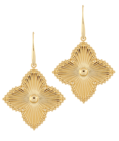 Studded & Textured Clover Earrings