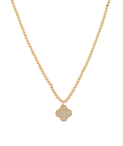 Pave Clover Pendant Necklace