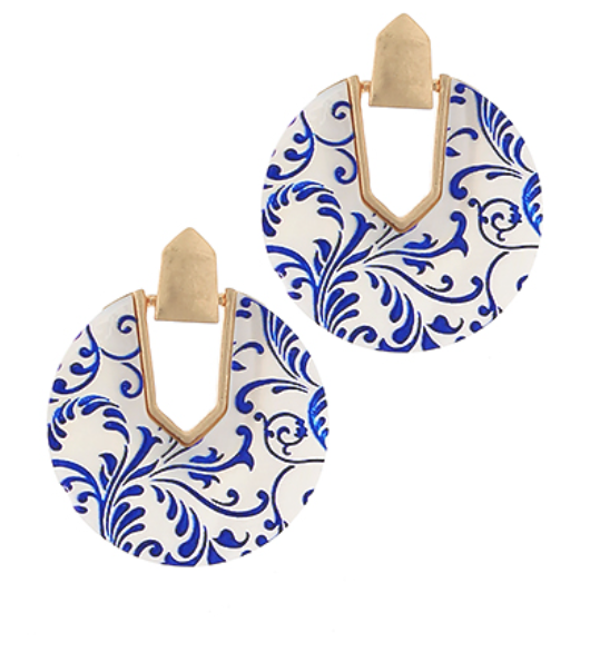 Chinoiserie MOP Earrings