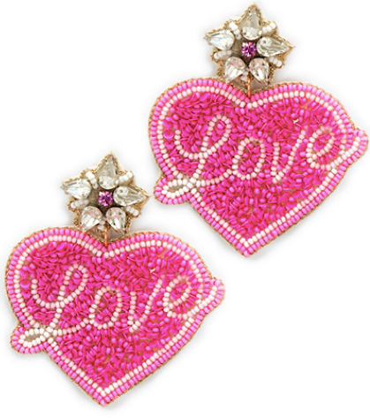 LOVE Heart Earrings