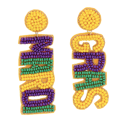 Mardi Gras Earrings