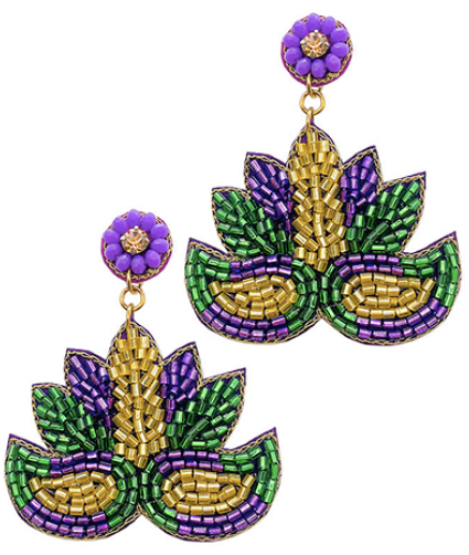 Mardi Gras Earrings