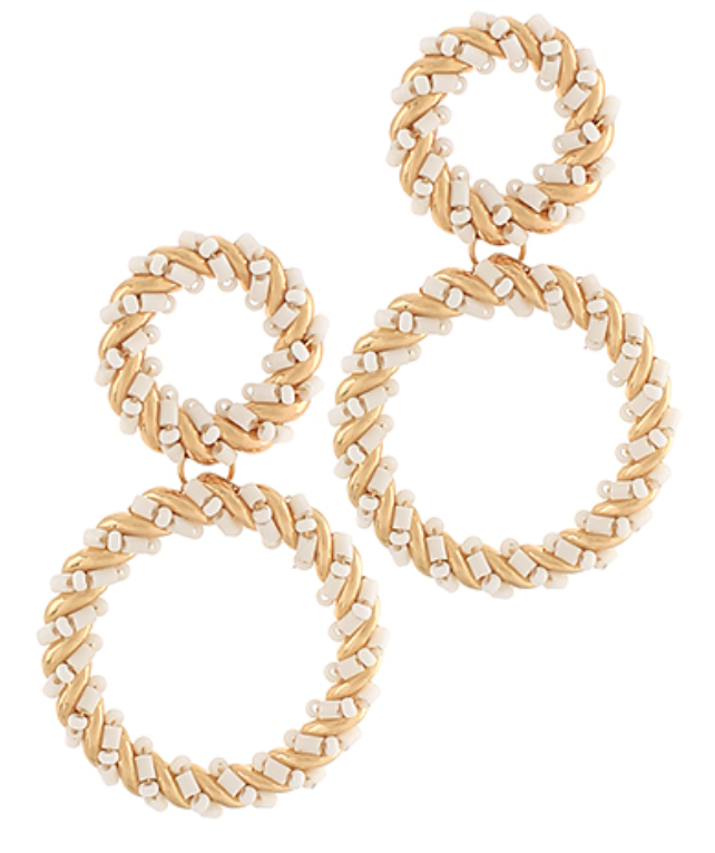 Seedbead Circle Earrings