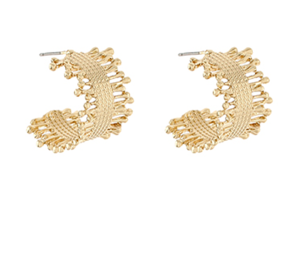 Wide Textured Hoops